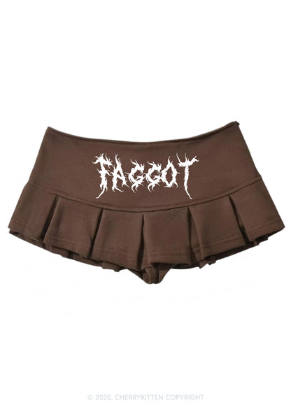 Punk Faggot Pride Y2K Mini Pleated Skirts Cherrykitten