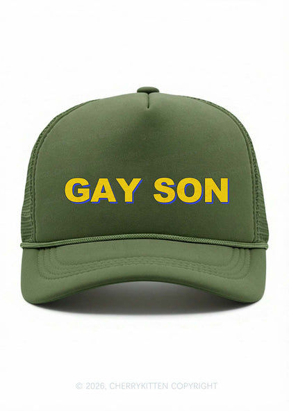 Gay Son Pride Y2K Trucker Hat Cherrykitten