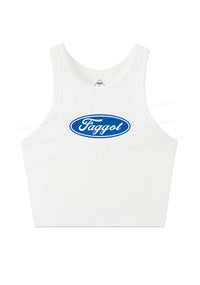 Faggot Pride Y2K Crop Tank Top Cherrykitten