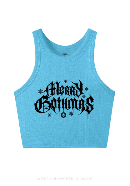 Merry Gothmas Y2K Crop Tank Top Cherrykitten