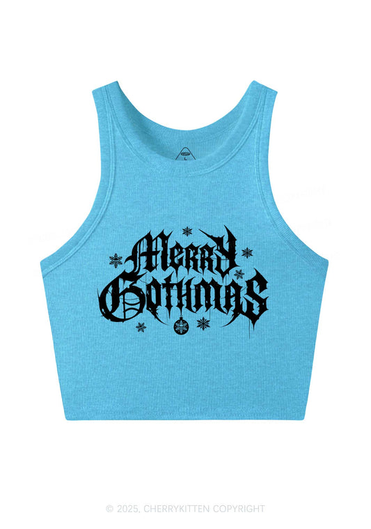 Merry Gothmas Y2K Crop Tank Top Cherrykitten