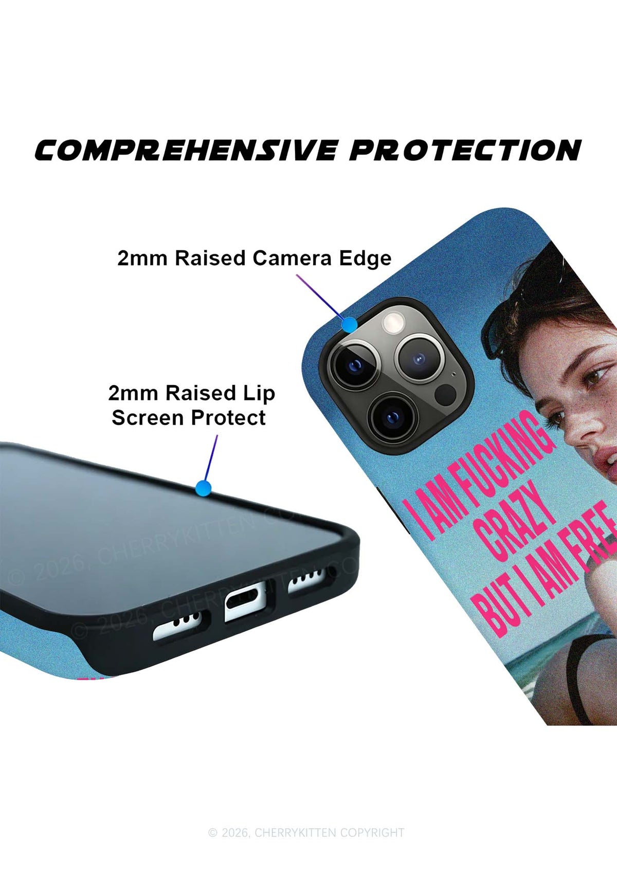 Im Fxxking Crazy Y2K Phone Case Cherrykitten