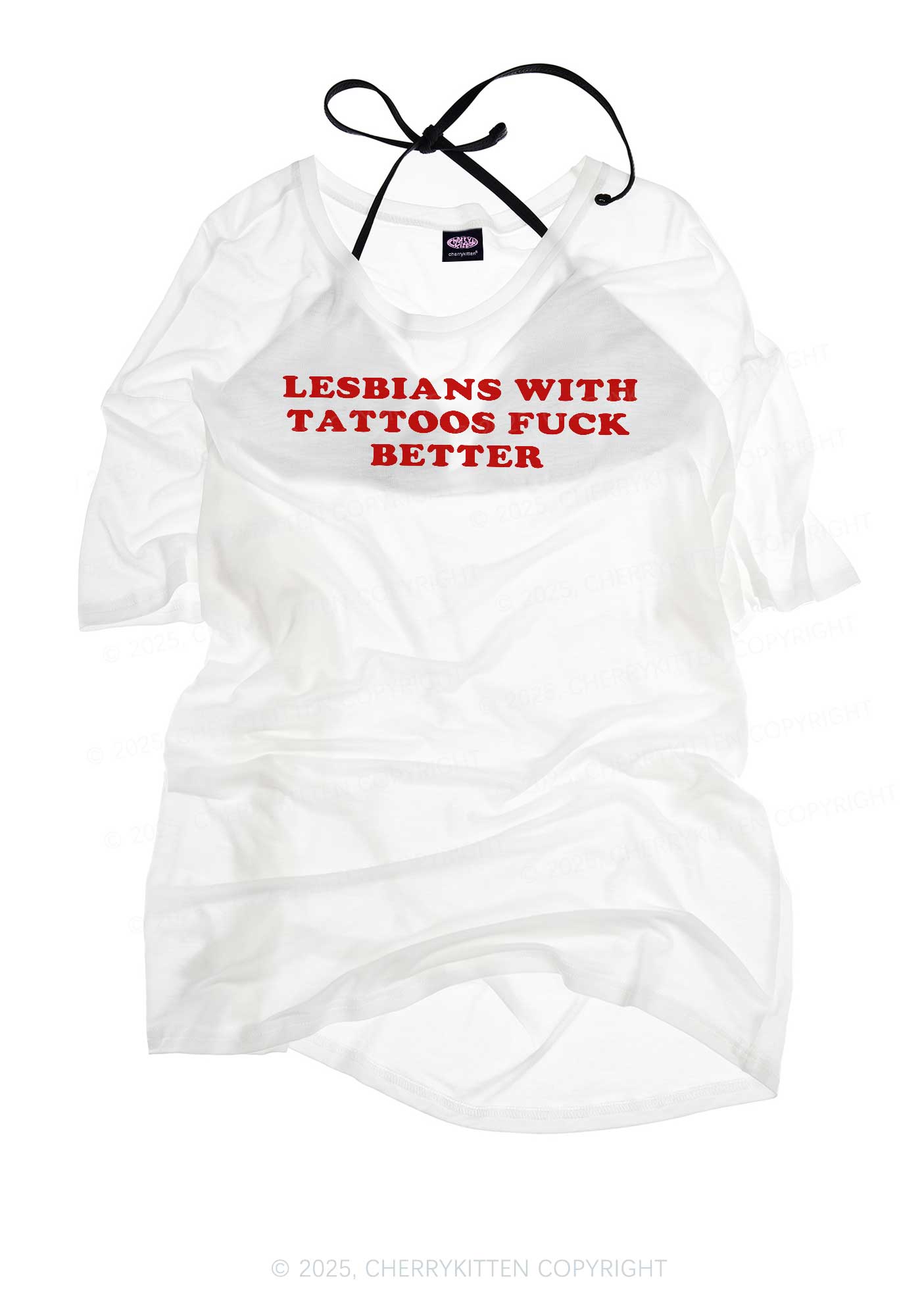Lesbians With Tattoos Pride Y2K Sheer Boyfriend Tee Cherrykitten