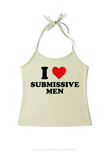 I Love S Men Y2K Halter Neck Cami Cherrykitten