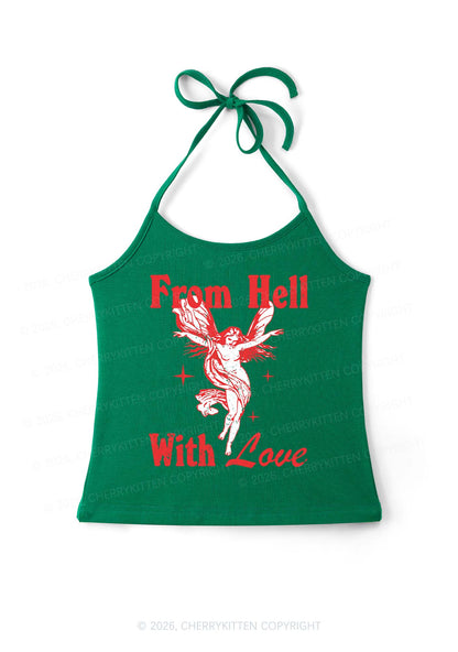 From Hall With Love Y2K Halter Neck Cami Cherrykitten