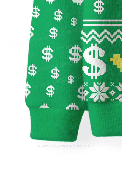 Commit Tax Fraud Y2K Christmas Knit Sweatshirt Cherrykitten