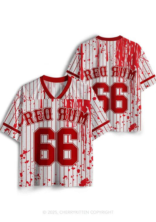 Halloween Custom Red Rum Blood Y2K Sport Jersey Shirts Cherrykitten