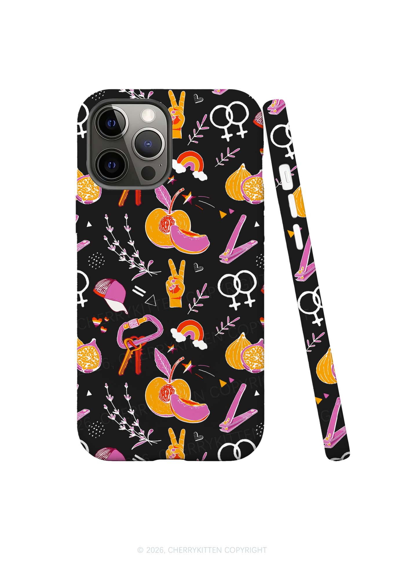 Lesbian Symbols Pride Y2K Phone Case Cherrykitten