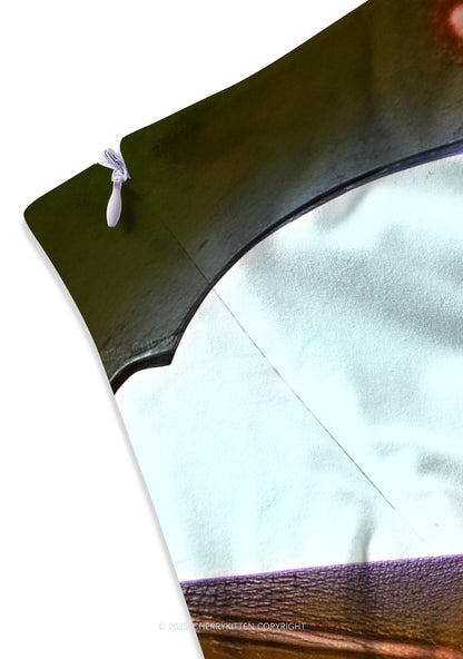 Raccoon Trash Party Y2K Print Mini Skirt Cherrykitten