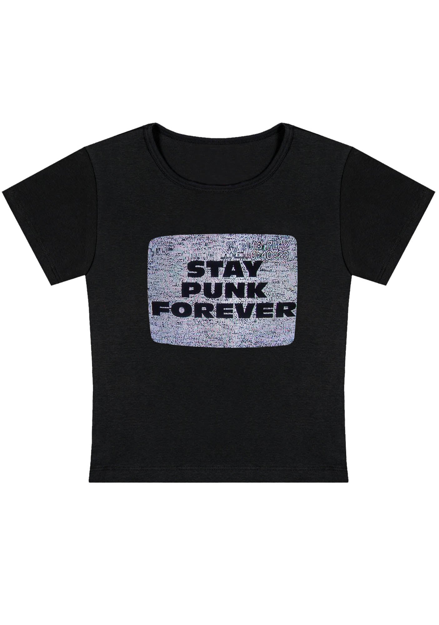 Curvy Stay Punk Forever Baby Tee