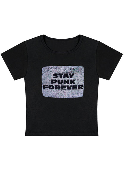 Curvy Stay Punk Forever Baby Tee