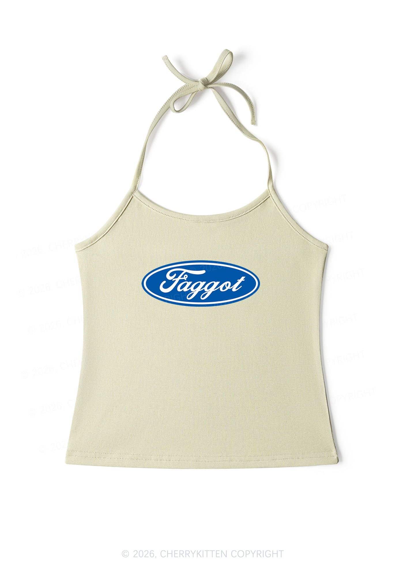 Faggot Pride Y2K Halter Neck Cami Cherrykitten