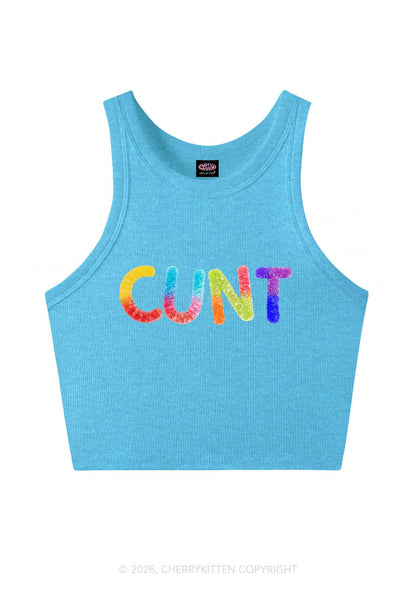 Rainbow Candy Cxxt Pride Y2K Crop Tank Top Cherrykitten
