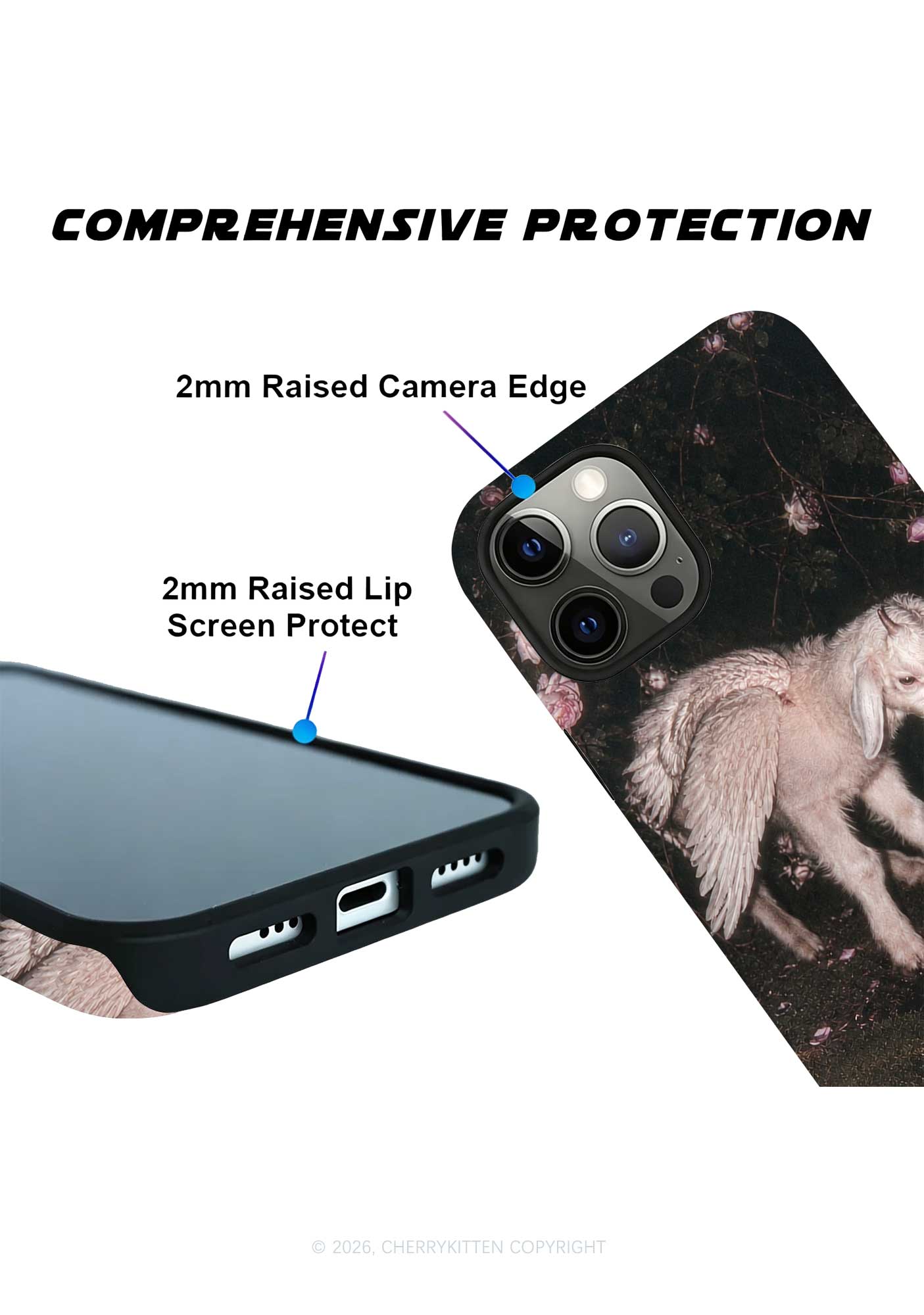 Winged Baby Goat Y2K Phone Case Cherrykitten