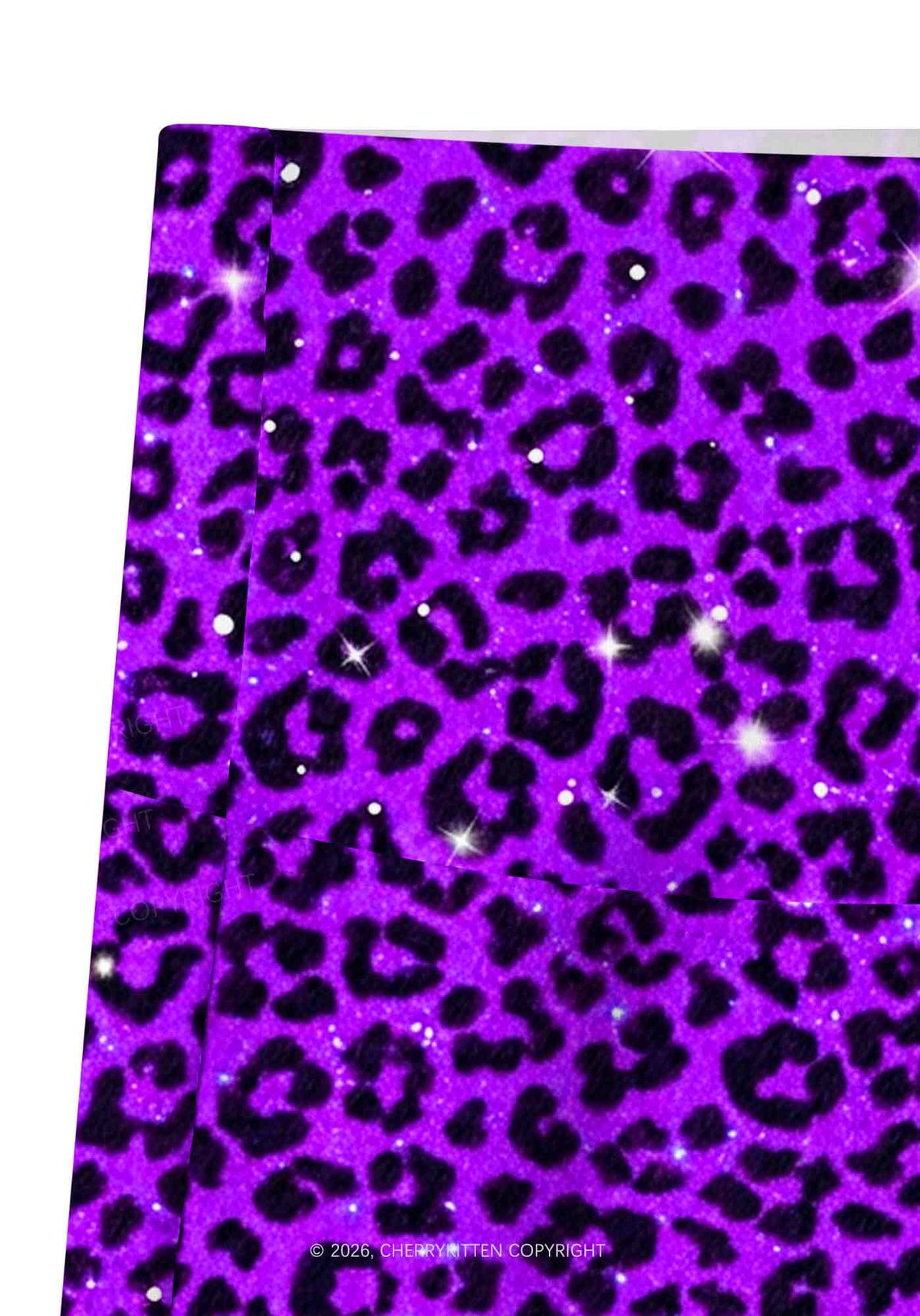 Dark Purple Leopard Y2K Print Gym Shorts Cherrykitten