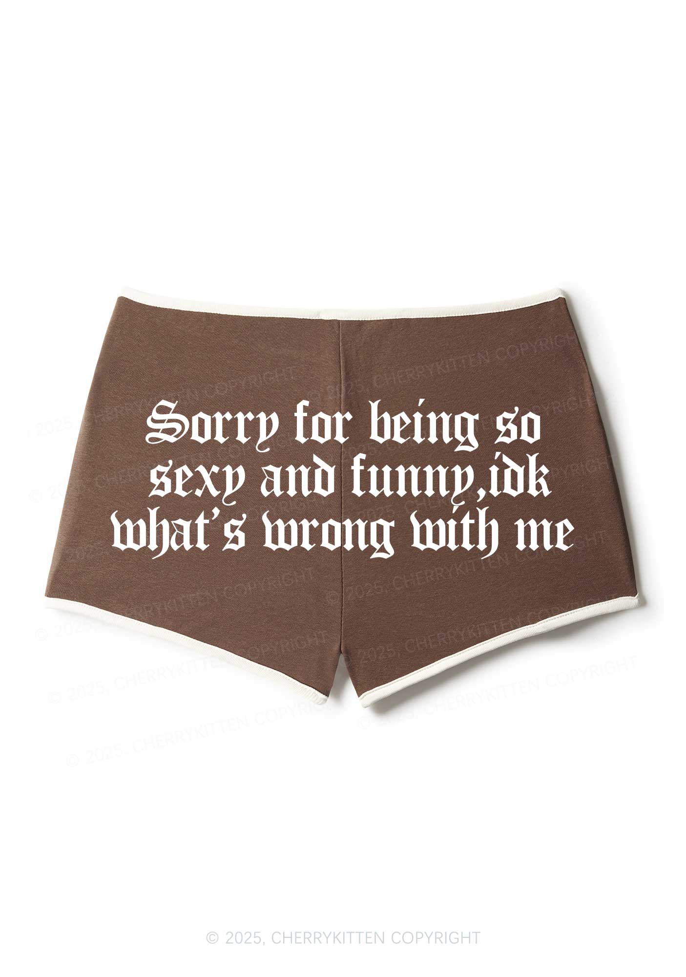 Sorry For Being So Funny Y2K Booty Shorts Cherrykitten