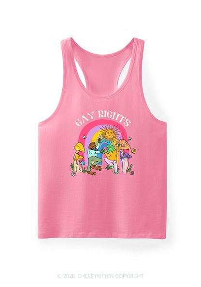 Gay Rights Pride Y2K Men Racerback Tank Top Cherrykitten
