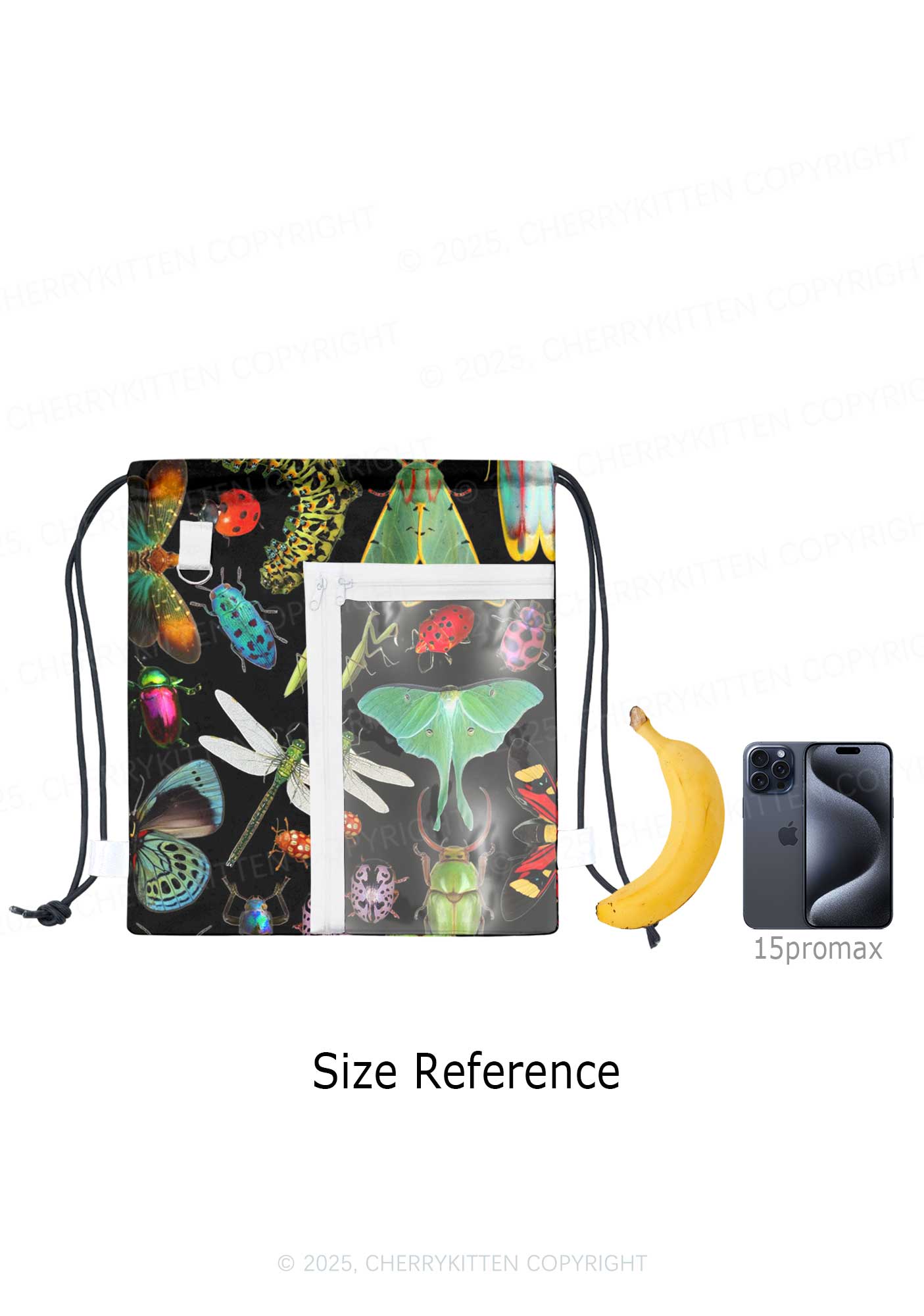 Insects Party Y2K Drawstring Itabag Backpack Cherrykitten