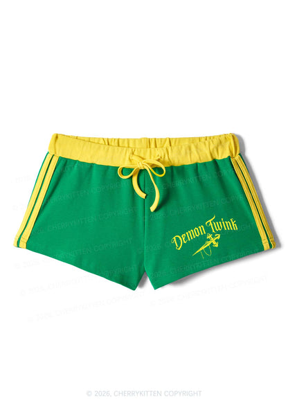 Demon Twink Pride Y2K Drawstring Mini Shorts Cherrykitten