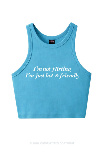 Just Hot And Friendly Y2K Crop Tank Top Cherrykitten