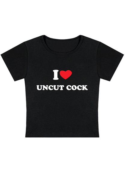 Curvy I Love Uncut Cxck Baby Tee