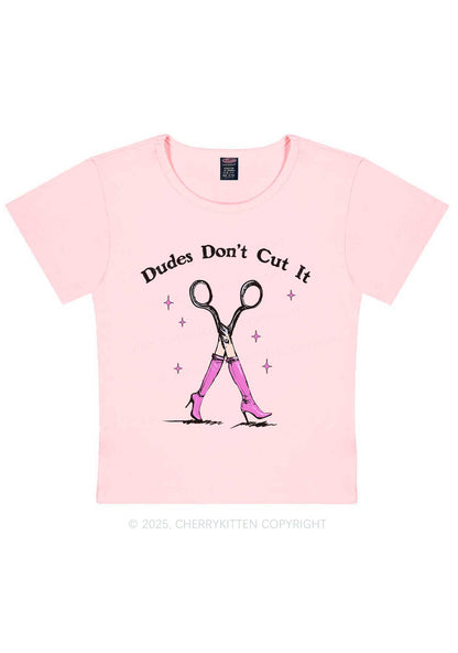 Dudes Dont Cut It Y2K Baby Tee Cherrykitten