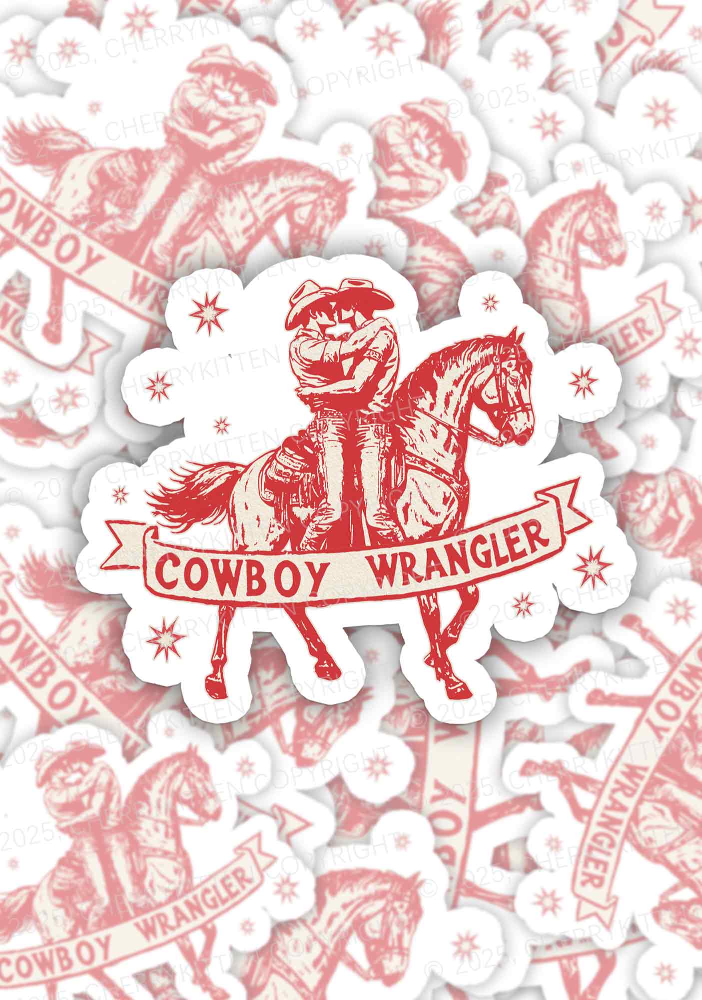 Cowboy Wrangler Pride 1Pc Y2K Sticker Cherrykitten