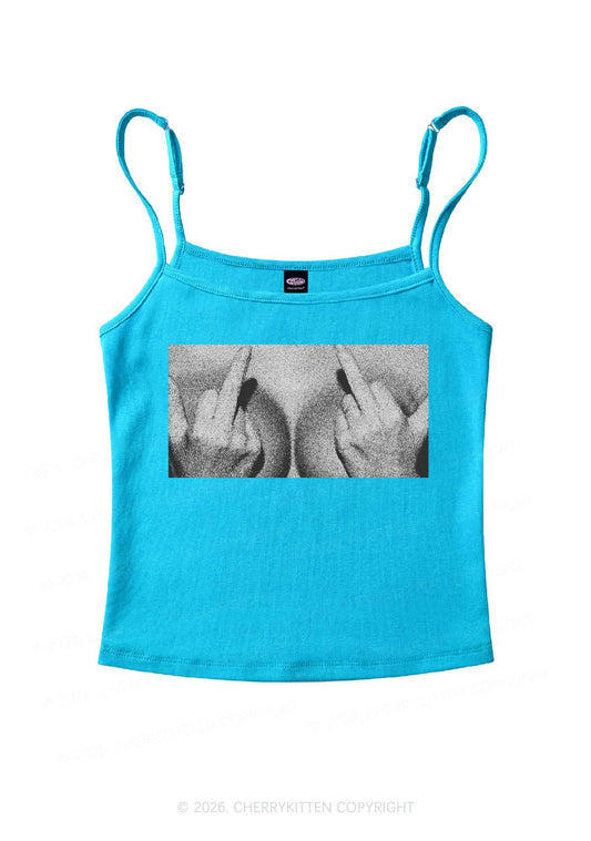 Middle Finger Bxxbs Y2K Spaghetti Strap Cami Cherrykitten