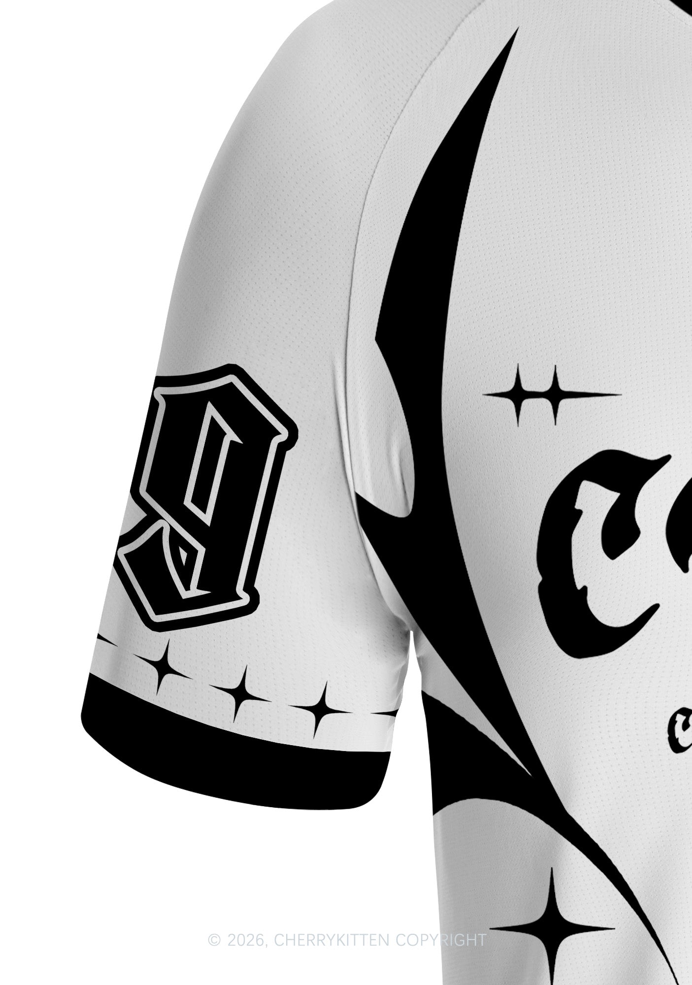 White Cxxt Y2K Football Jersey Shirts Cherrykitten