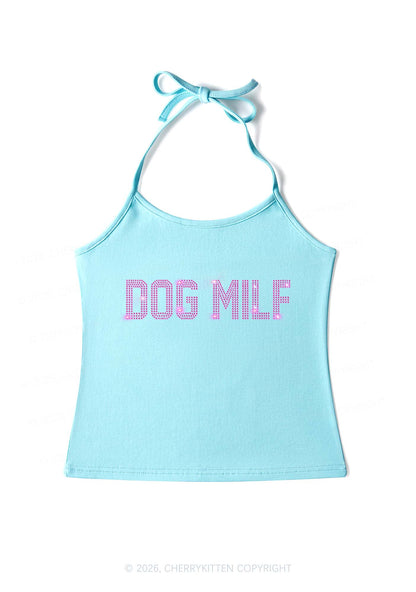 Rhinestone Dog Mxxf Y2K Halter Neck Cami Cherrykitten