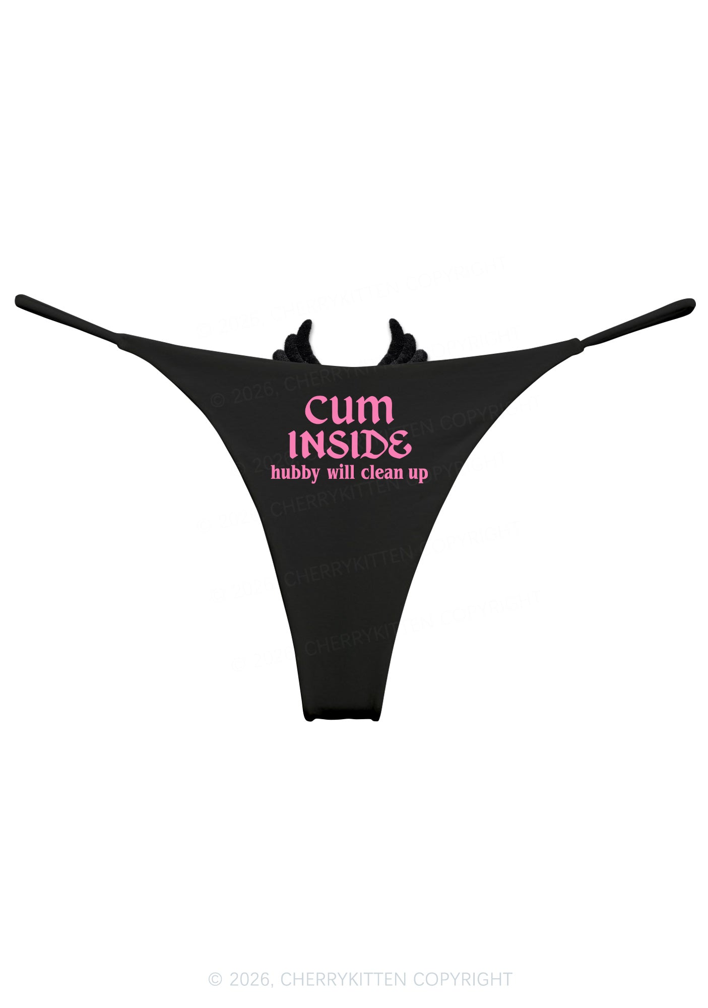 Cxm Inside Y2K Goth Angel Wings Bikini String Thong Cherrykitten