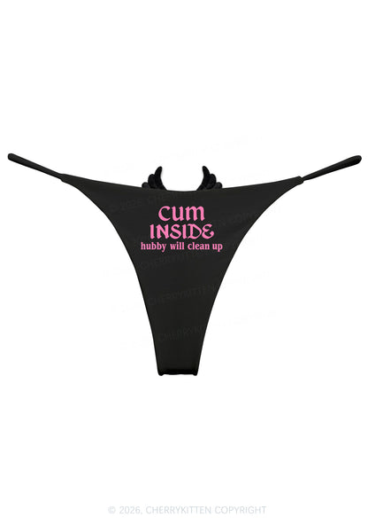 Cxm Inside Y2K Goth Angel Wings Bikini String Thong Cherrykitten