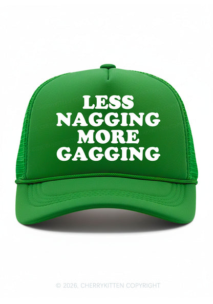 Less Nagging More Gagging Y2K Trucker Hat Cherrykitten