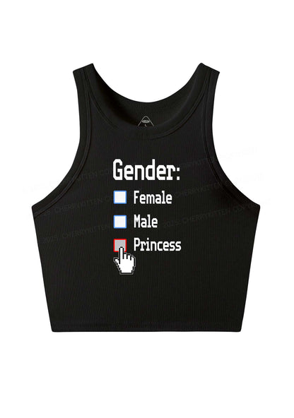 Gender Princess Pride Y2K Crop Tank Top Cherrykitten