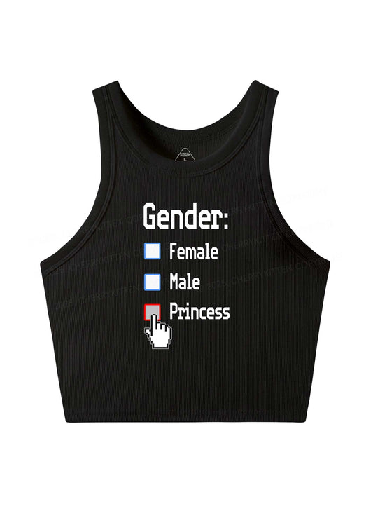 Gender Princess Pride Y2K Crop Tank Top Cherrykitten
