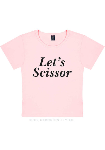 Lets Scissor Y2K Baby Tee Cherrykitten