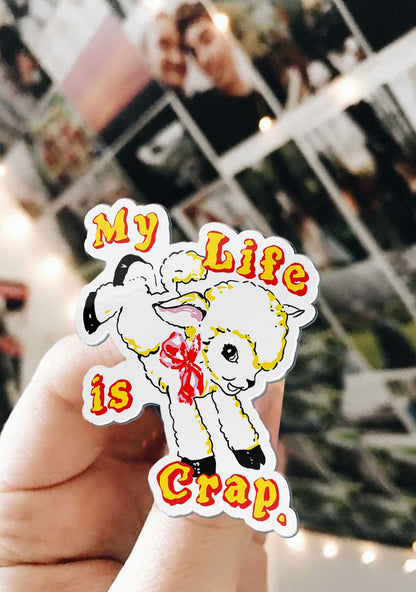 Life Is Crap 1Pc Y2K Pin Cherrykitten