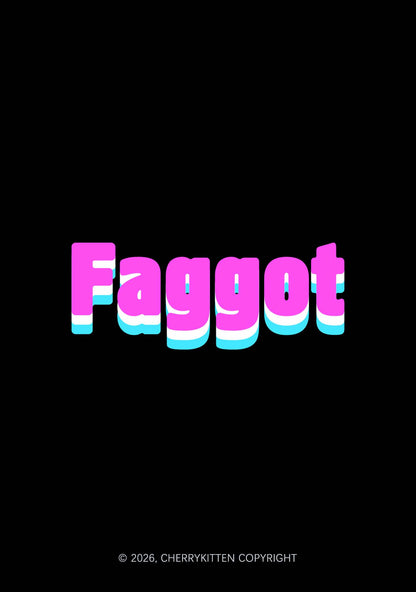 Pink Faggot Pride 1Pc Y2K Pin Badge Cherrykitten
