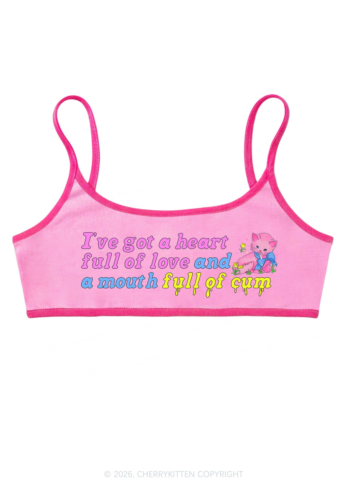 Heart Full Of Love Y2K Super Crop Cami Cherrykitten