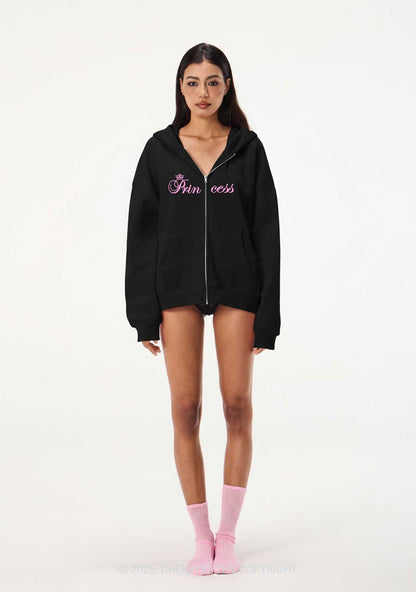 Princess Y2K Bunny Ear Zip Hoodie Cherrykitten