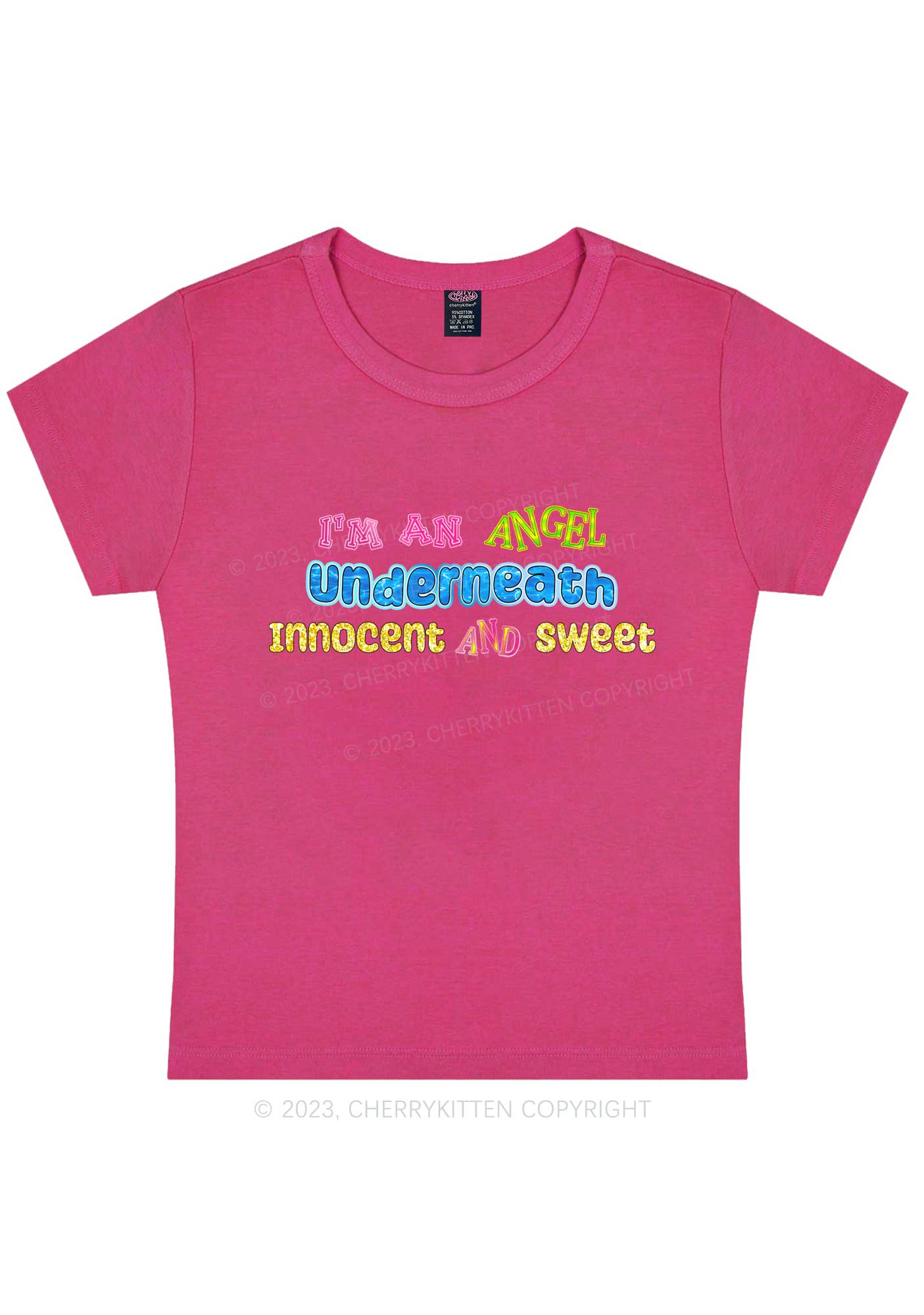 Curvy Innocent Sweet Angel Y2K Baby Tee Cherrykitten