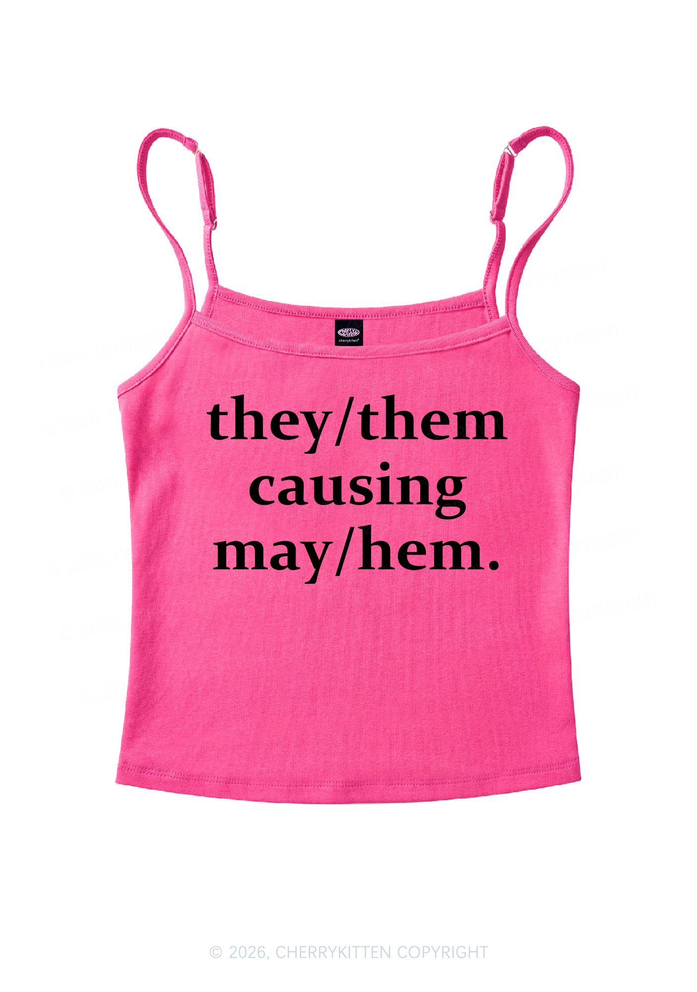 They Causing May Pride Y2K Spaghetti Strap Cami Cherrykitten