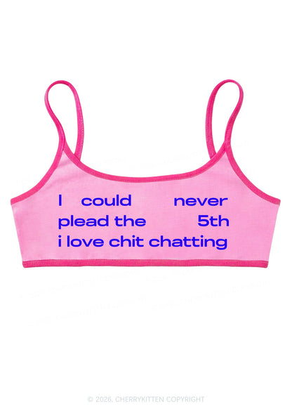 I Love Chit Chatting Y2K Super Crop Cami Cherrykitten