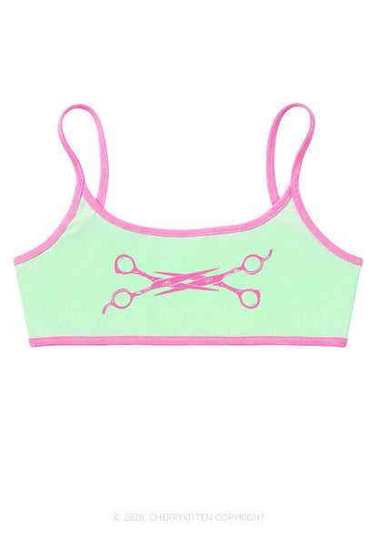 Pink Scissor Pride Y2K Super Crop Cami Cherrykitten