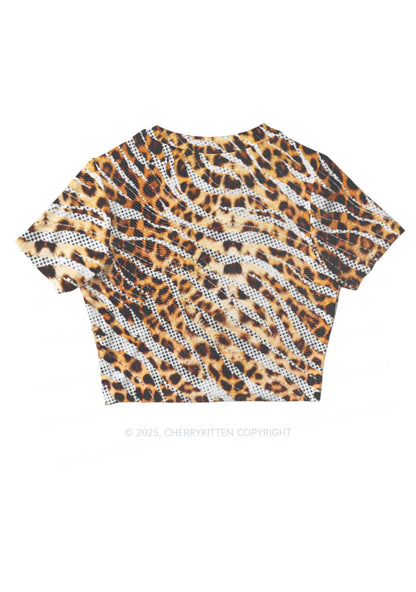 Wild Dots Y2K Mesh Crop Top Cherrykitten