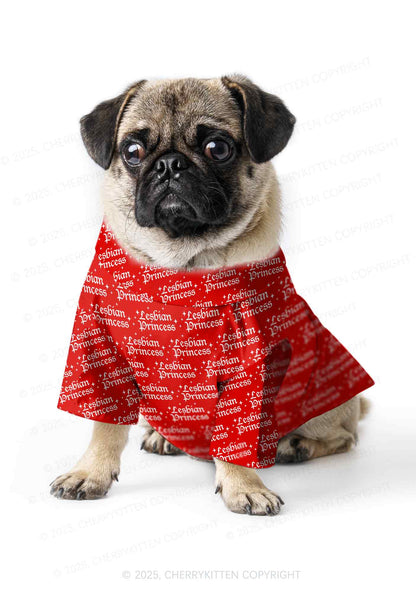 Lesbian Princess Pride Y2K Pet Shirts Cherrykitten