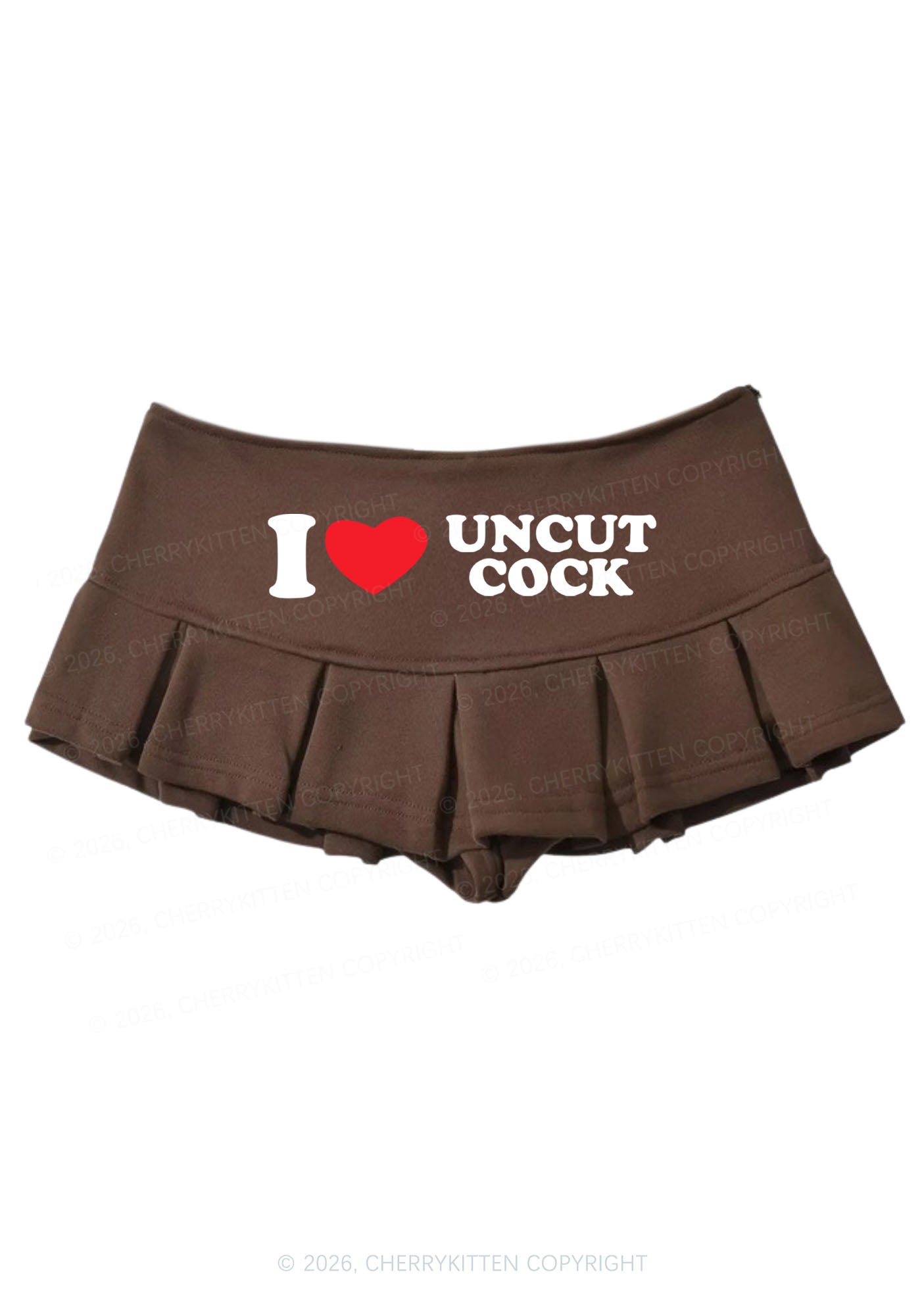 I Love Uncut Cxck Y2K Mini Pleated Skirts Cherrykitten