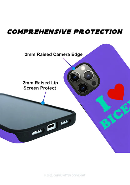 Purple I Love Biceps Y2K Phone Case Cherrykitten