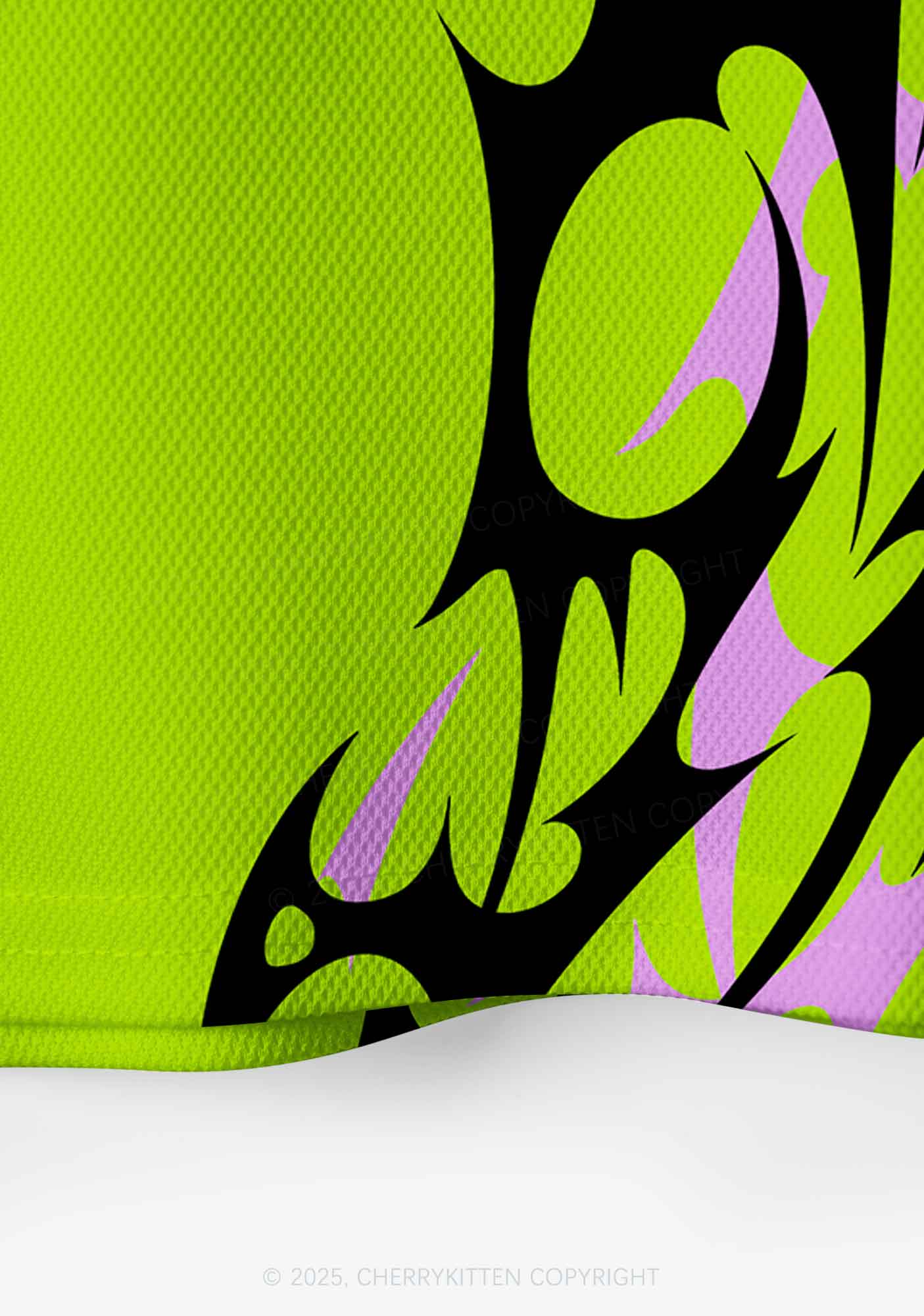 Custom Green Punk Faggot Pride Y2K Crop Sport Jersey Shirts Cherrykitten