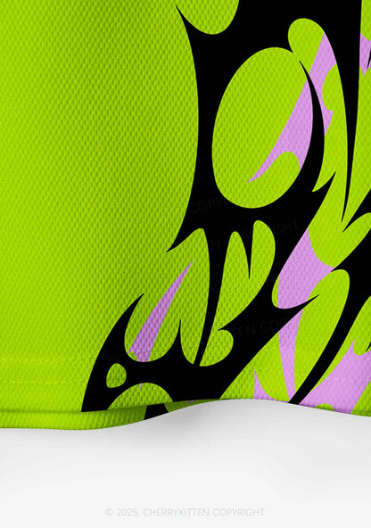 Custom Green Punk Faggot Pride Y2K Crop Sport Jersey Shirts Cherrykitten